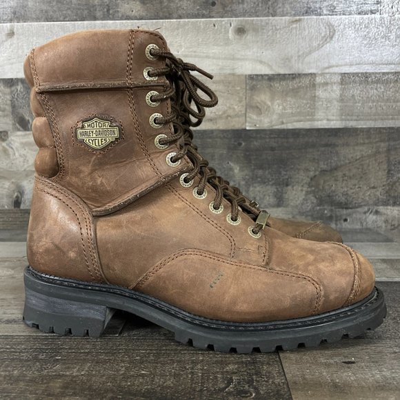 Harley Davidson Casper Leather 8 inch Motorcycle Biker Boots 94044 - Picture 2 of 12